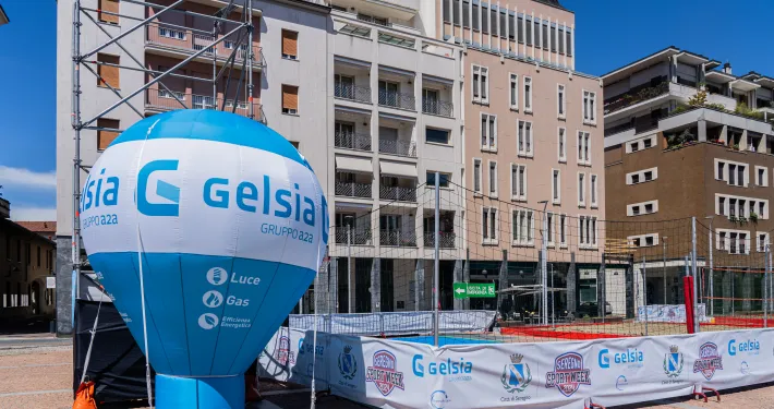 mongolfiera con logo Gelsia